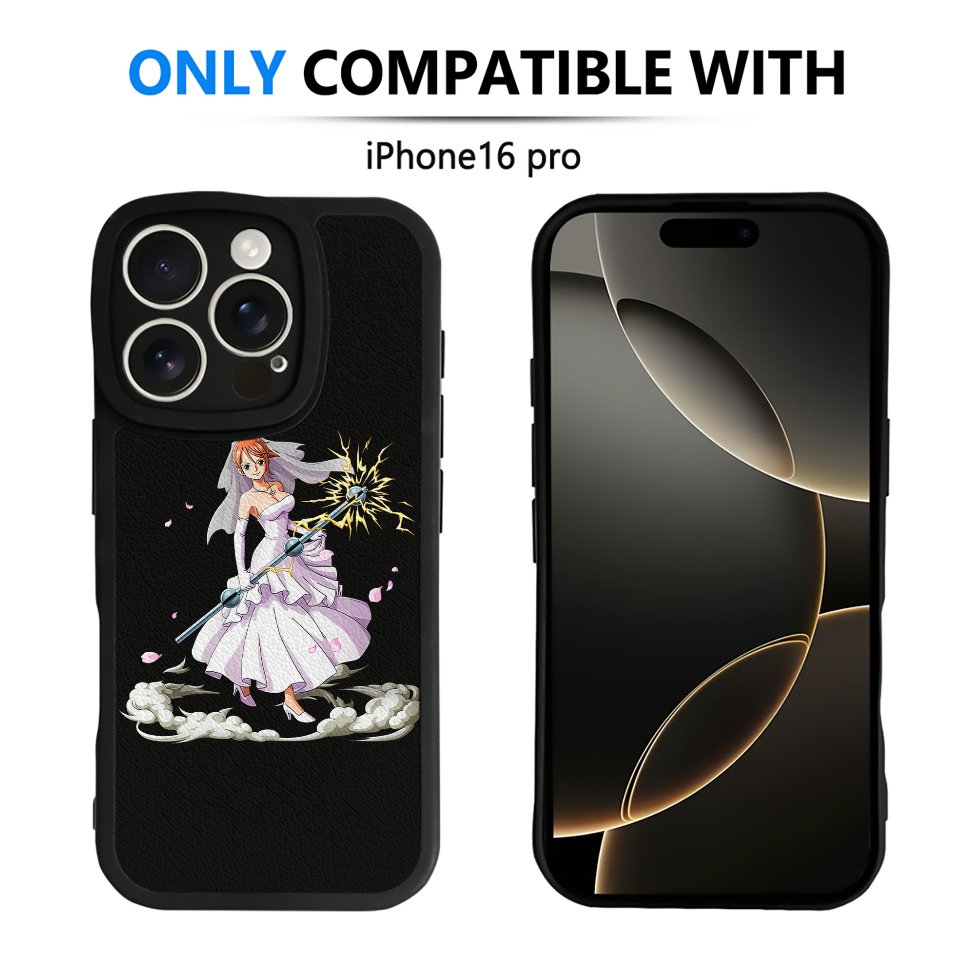 （画像用） ワンピース ナミ ONE PIECE Nami 【iPhone 16シリーズ対応】シリコンスマホケース（レザー調） 材質：シリコン